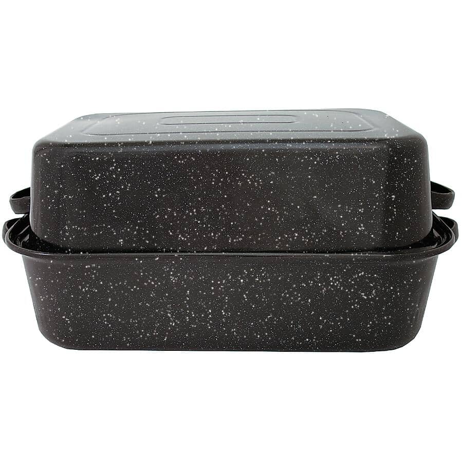 Rectangular Roasting Pan with Lid - 22 to 25 lb