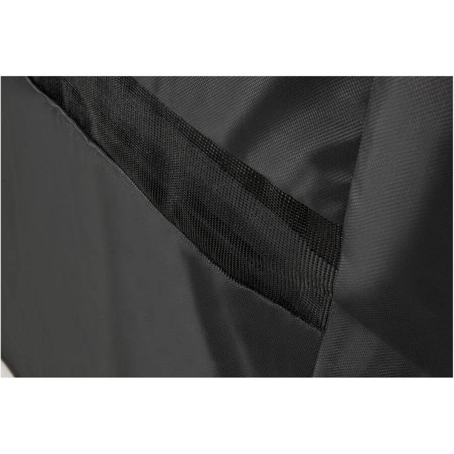 65" x 23" x 42" Black Polyester Barbecue Cover