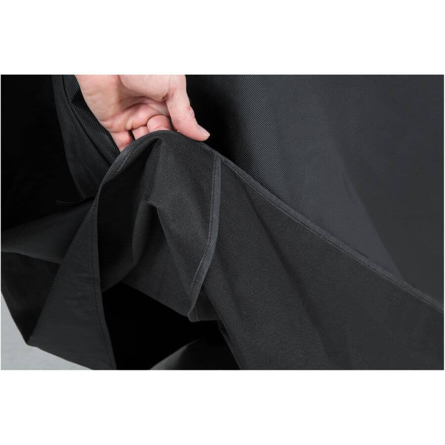 70" x 23" x 47" Black Polyester Barbecue Cover