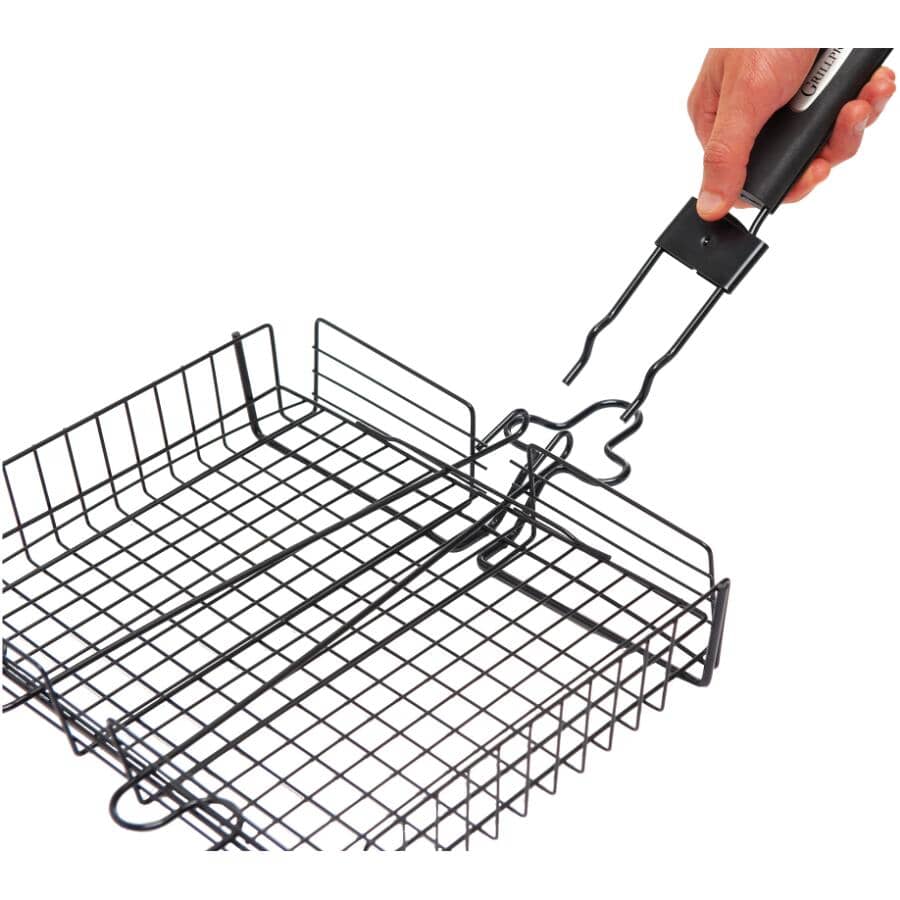 Non Stick BBQ Broiler Basket - with Detachable Handle