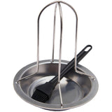 Stainless Steel BBQ Chicken Roaster - with Silicone Basting Brush