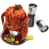 Stainless Steel BBQ Chicken Roaster - with Silicone Basting Brush