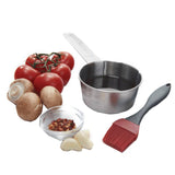 Two Piece Stainless Steel Barbecue Basting Brush Set