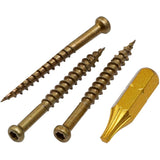 100 Pack #8 x 1-1/2" Climatek Star Drive Trim Finishing Wood Screws