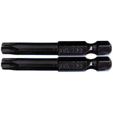 2" T30 Black Torx Bits - 2 Pack
