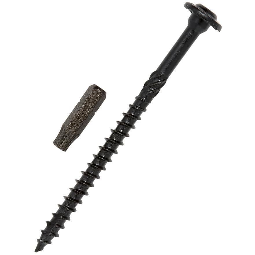 5/16" x 4" RSS Star Drive Structural Wood Screws - Black, 100 Pack