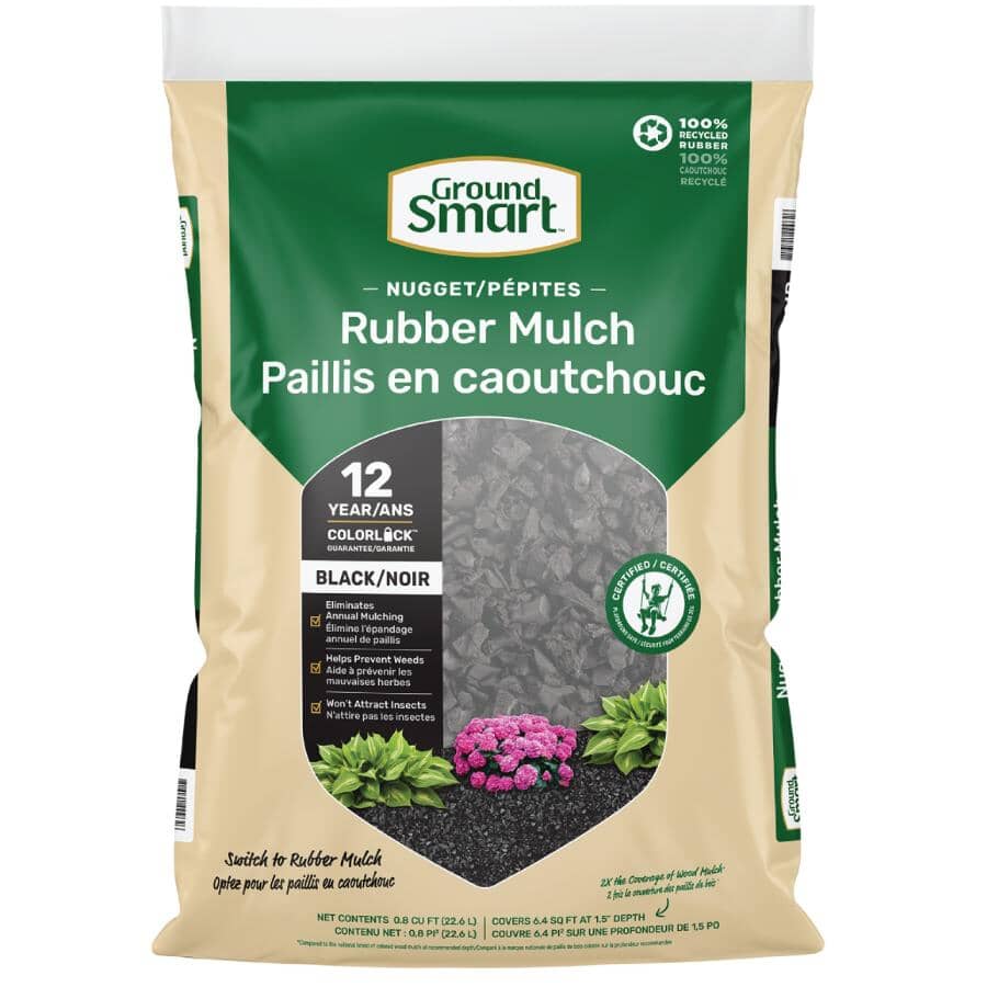 20lb Black Rubber Garden Mulch