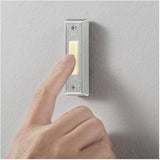 Wired LED Push Button Doorbell - Plastic, Silver