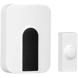 Wireless Battery Operated Doorbell - with Push Button, Black + White