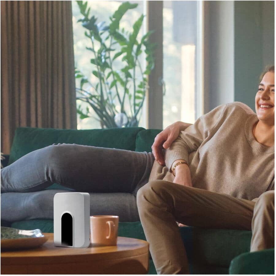 Wireless Battery Operated Doorbell - with Push Button, Black + White