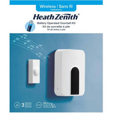 Wireless Battery Operated Doorbell - with Push Button, Black + White