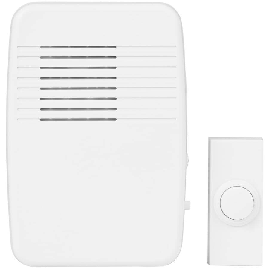 Wireless Plug-In Doorbell - with Push Button, White