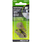3 Pack Rose Antique Brass Push Pin 20lb Picture Hangers