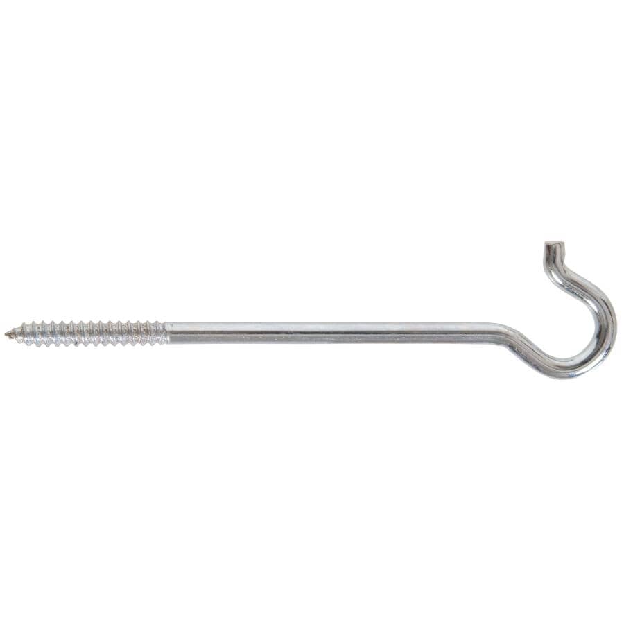 3/8" x 10" Zinc Screw Hook