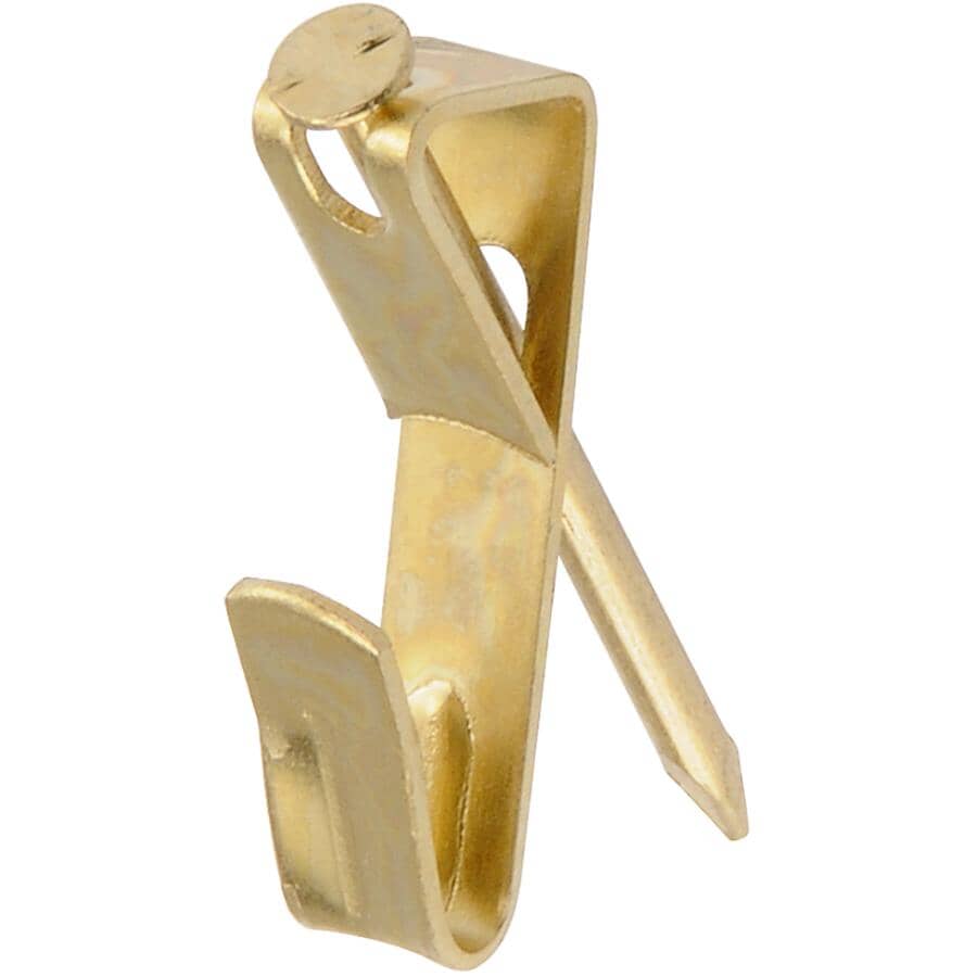 Brass Conventional 10lb Picture Hangers - 8 Pack