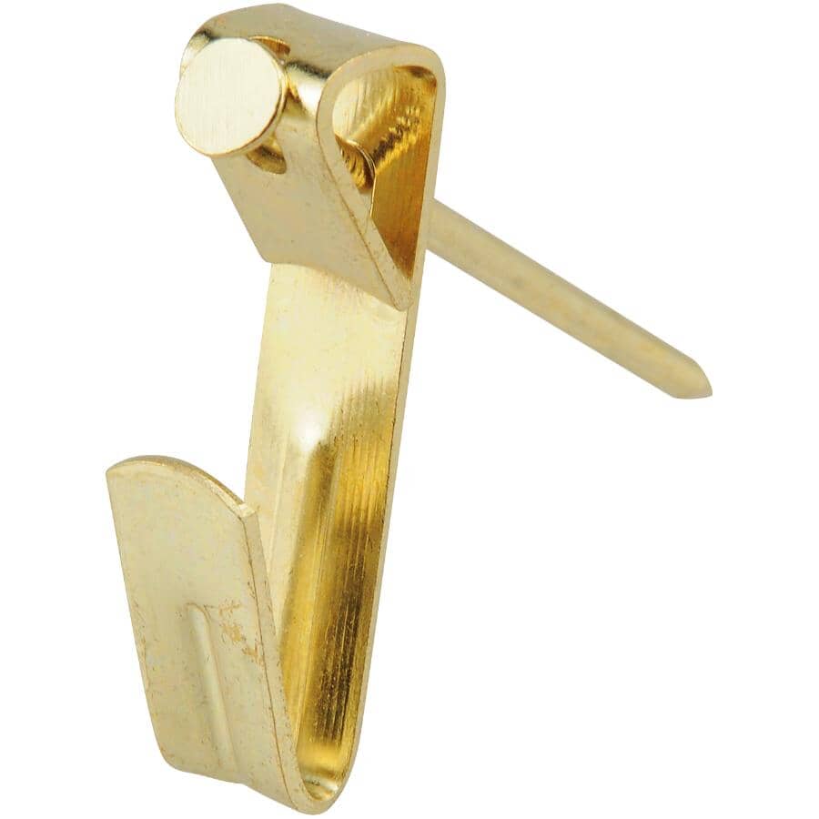 Brass Conventional 50lb Picture Hangers - 3 Pack