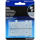 Heavy Duty Hidden Mirror Clips, 20LB - 2 Pack