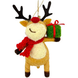 5" Wool Reindeer Ornament