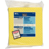 8" x 7" All Purpose Cellulose Sponge Cloths - Assorted Colours, 10 Pack