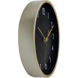 10" Round Wall Clock - Gold & Black