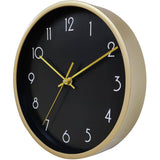 10" Round Wall Clock - Gold & Black