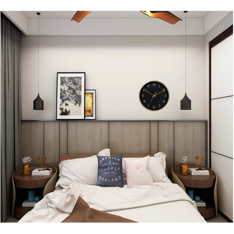 10" Round Wall Clock - Gold & Black