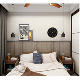 10" Round Wall Clock - Gold & Black