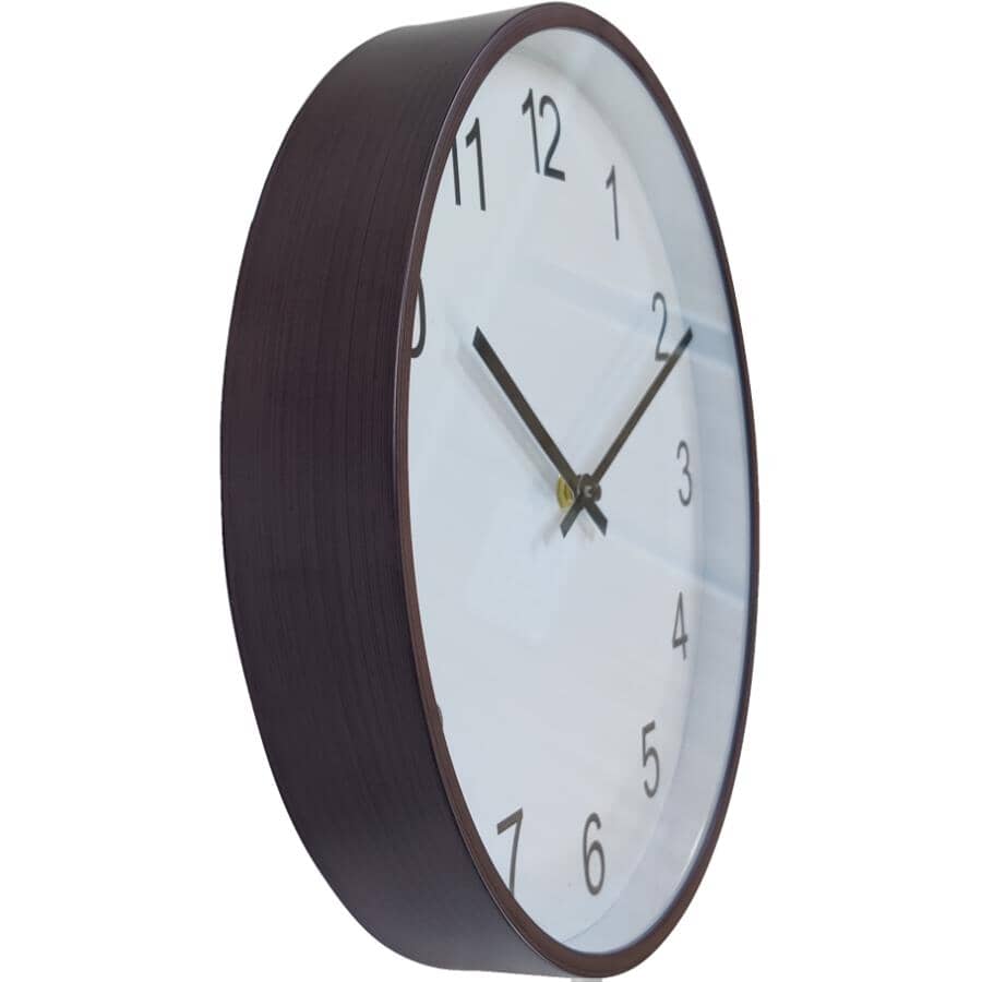 12" Round Wall Clock - White