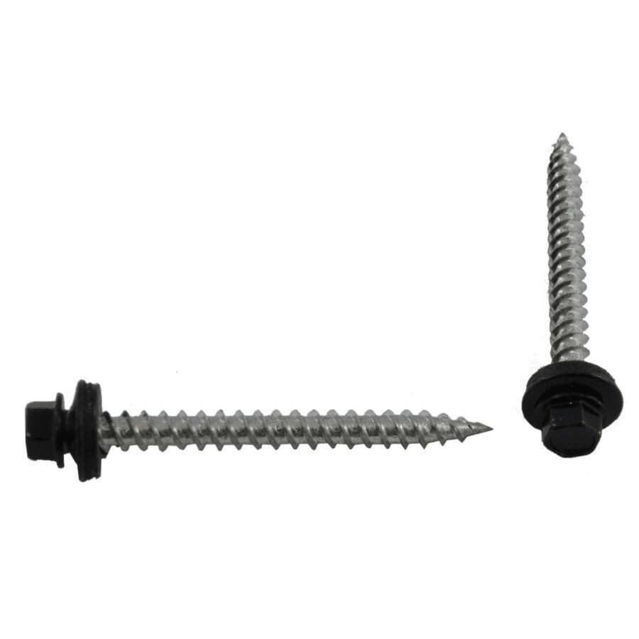 #10 x 2" Black Roofing Screws - QC262, 100 Pack