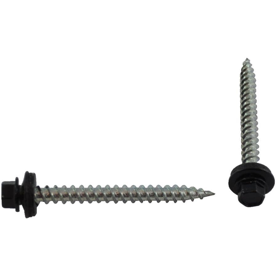 #10 x 2" Black Roofing Screws - QC262, 400 Pack