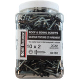 #10 x 2" Black Roofing Screws - QC262, 400 Pack