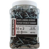 #10 x 2" Brown Roofing Screws - QC326, 400 Pack