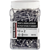 #10 x 2" Silver Roofing Screws - 400 Pack