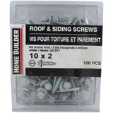 #10 x 2" White Roofing Screws - QC317, 100 Pack