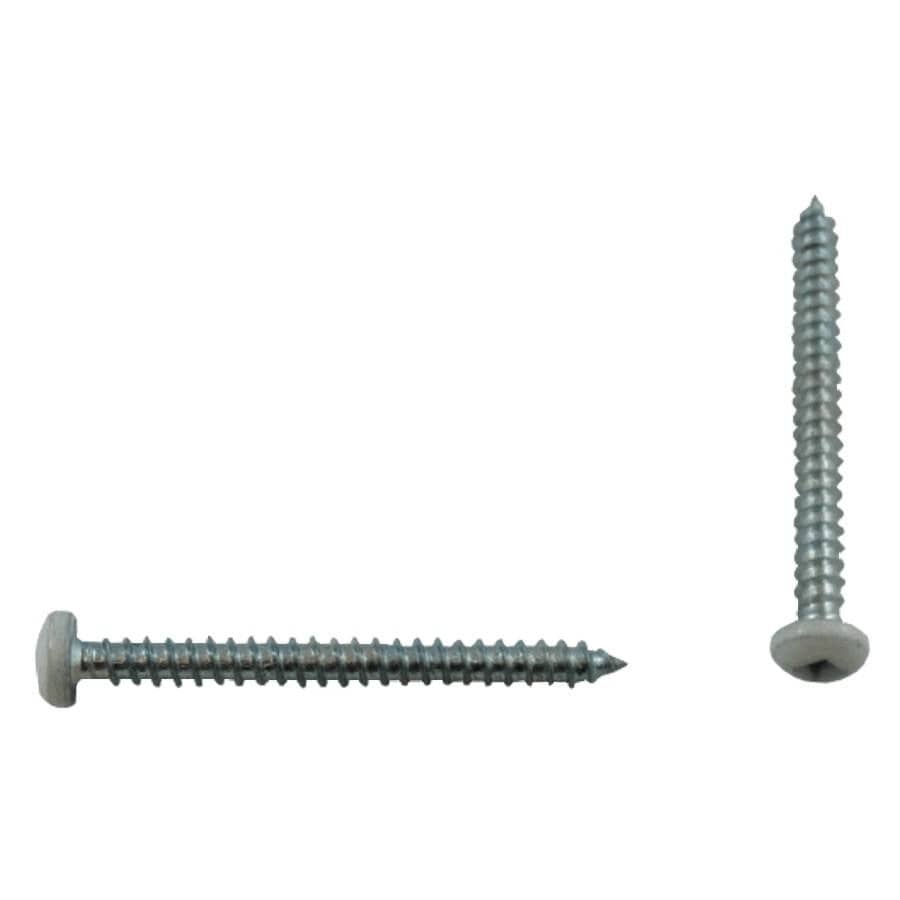 100 Pack #6 x 1-1/2" White Pan Head Soffit Screws