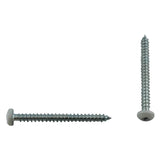 100 Pack #6 x 1-1/2" White Pan Head Soffit Screws