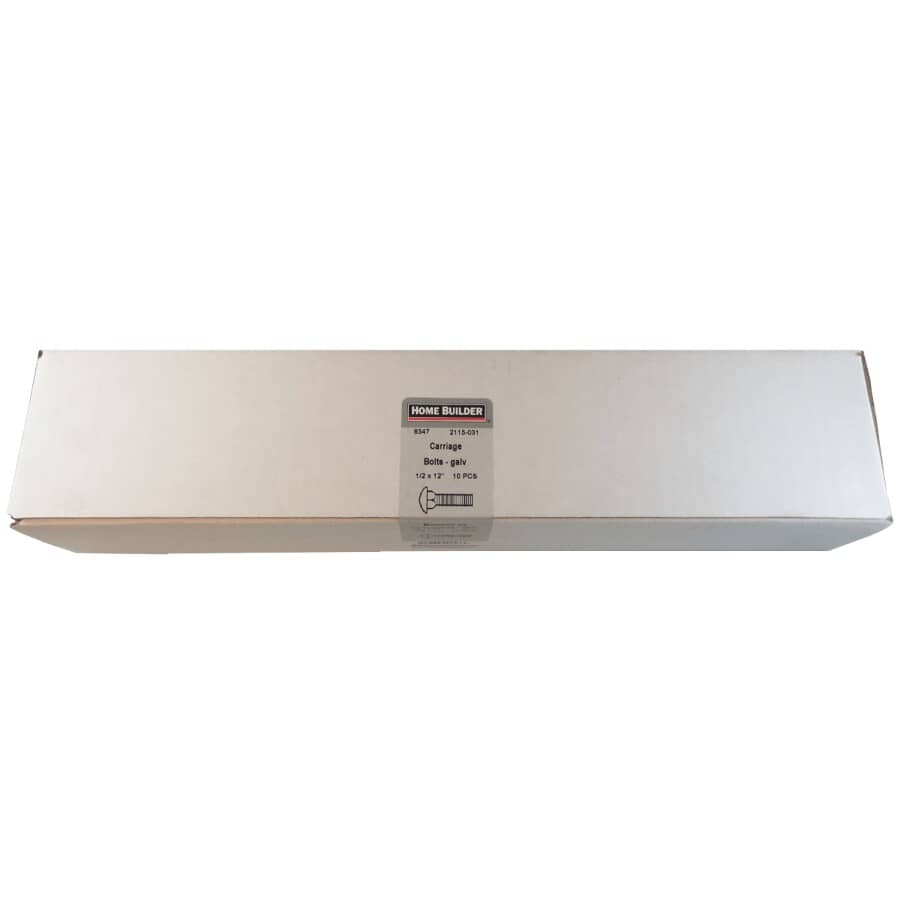 1/2" x 12" Galvanized Coarse Carriage Bolt