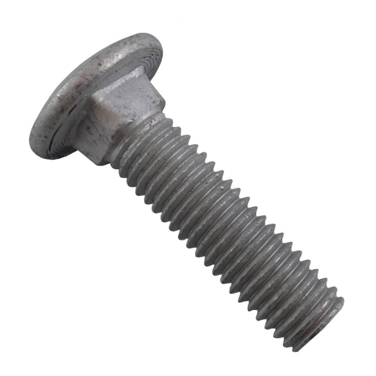 1/2" x 2" Galvanized Coarse Carriage Bolt