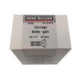 1/2" x 3" Galvanized Coarse Carriage Bolt