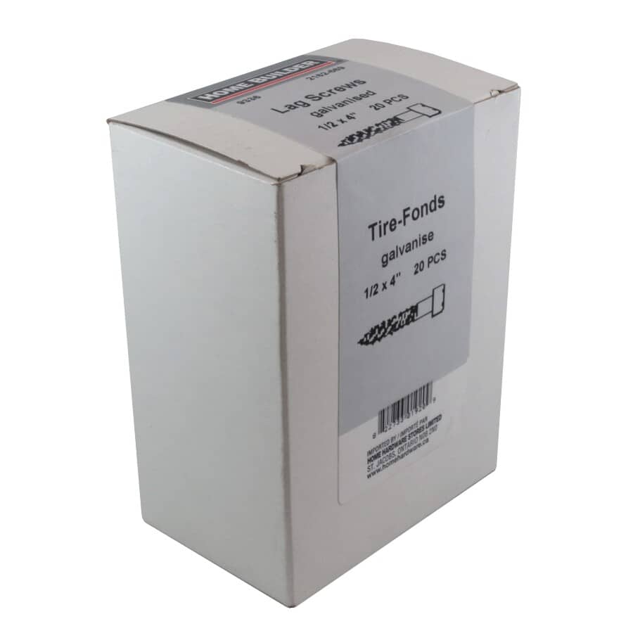 1/2" x 4" Galvanized Hex Lag Screw