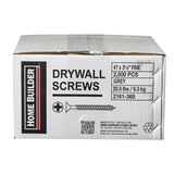 2500 Pack #7 x 2-1/2" Fine Thread Drywall Screws