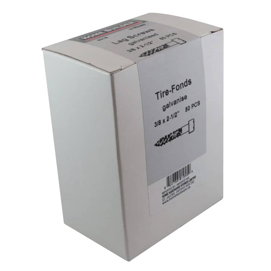 3/8" x 2-1/2" Galvanized Hex Lag Screw