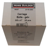 3/8" x 4" Galvanized Coarse Carriage Bolt