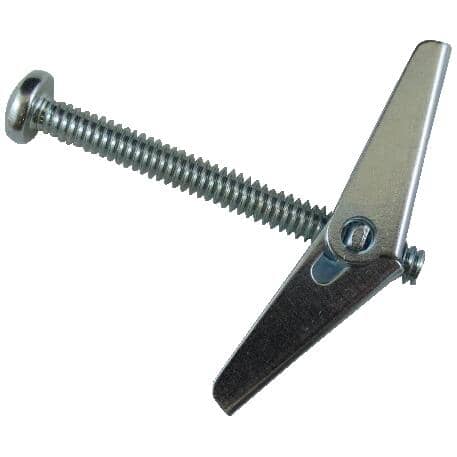 4 Pack #10-24 x 2" Zinc Plated Toggle Wing Anchors