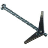 4 Pack #6-32 x 2" Zinc Plated Toggle Wing Anchors