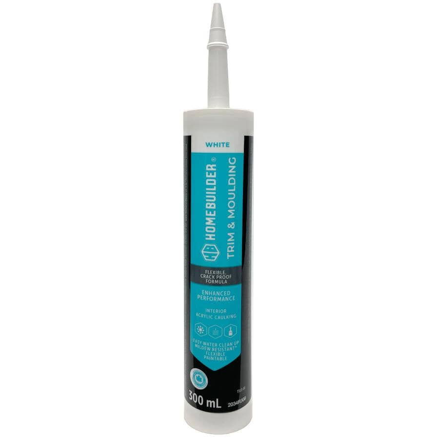 Trim & Moulding Interior Acrylic Caulking - White, 300 ml