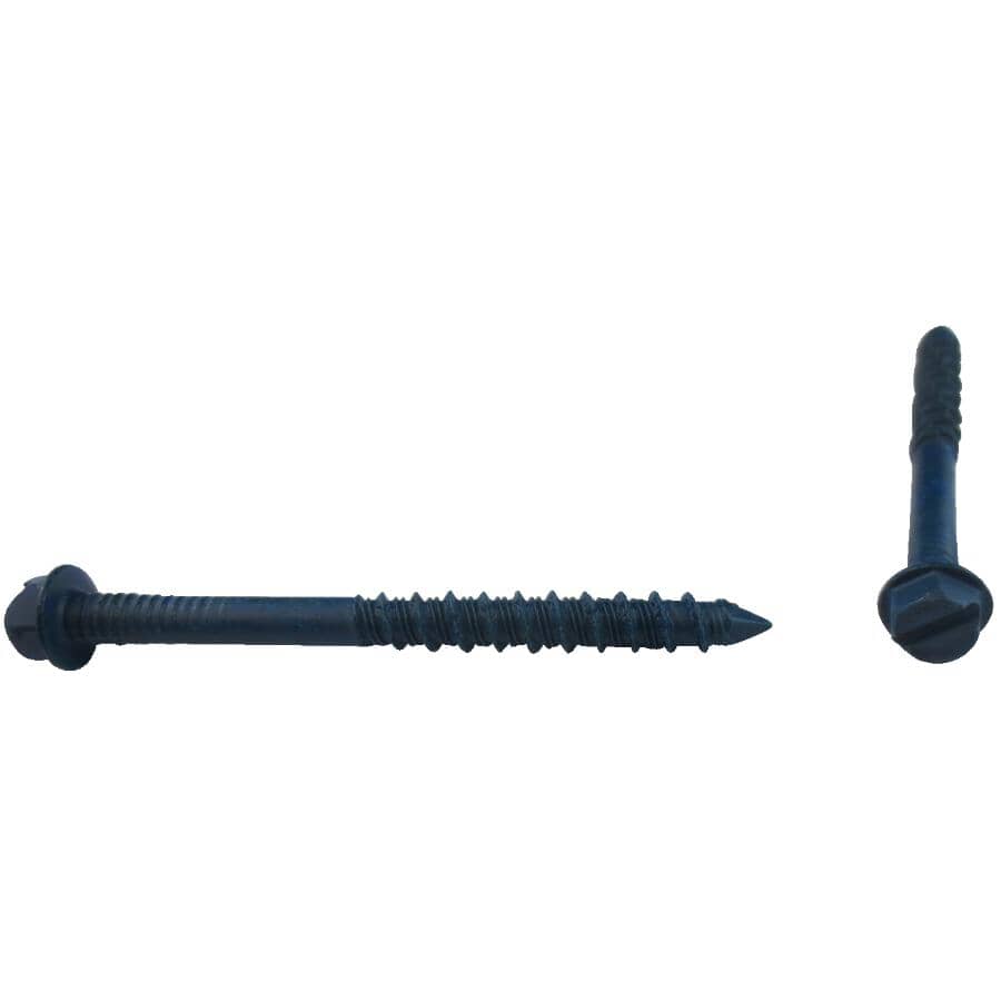 25 Pack 1/4" x 2-3/4" Hex Head Concrete Screws