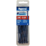 25 Pack 3/16" x 2-3/4" Hex Head Concrete Screws