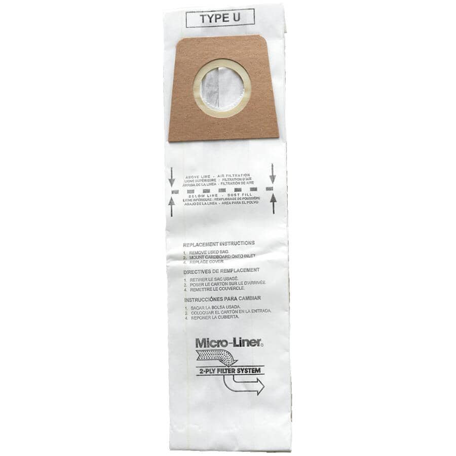 Type U Dirt Devil Vacuum Cleaner Bag - Microfiltration, 3 Pack