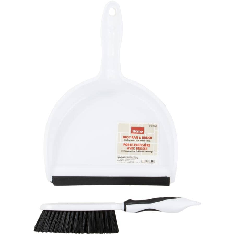 Dust Pan & Brush Set - White
